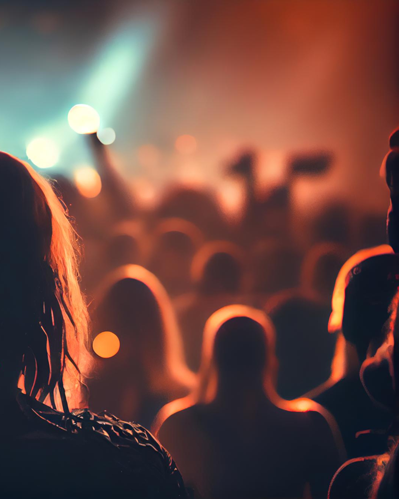 Excited audience enjoying live concert in Canada